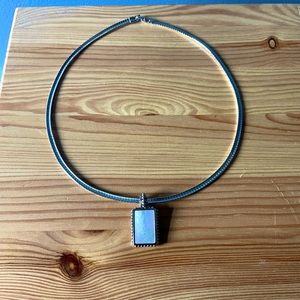 Necklace with an inter changeable charm